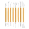 Set de herramientas de modelado con arcilla de plástico de 8 piezas transfronterizo, materiales de arte para niños, cuchillo de modelado con arcilla, herramientas de arcilla para manualidades DIY de modelos