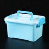 Caja de plástico PP cuadrada portátil para medicamentos, refrigerios, juguetes y artículos diversos, cosméticos, venta al por mayor.