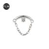 Colgante de Cadena de Aleación de Titanio F136 0.9 Dientes Joyería Perforada Pendientes con Dientes Internos Uñas para Labios Comercio Exterior Venta Caliente Fábrica en stock