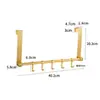 Gancho de Puerta Premium de Aluminio Espacial Sin Taladro, Perchero Metálico Silencioso, Perchero de Pared para Abrigos y Sombreros Negro, Perchero Multifuncional