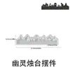 Zongbo Silicona DIY Aromaterapia Yeso Castillo de Halloween Fantasma Calabaza Fantasma Mano Portavelas Base Molde de Silicona