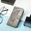 Capa para iPhone 17Promax Flor Borboleta Gravada Air/16E/15 com Porta-Cartão