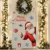 Árvore de Natal Criativa Papai Noel Espiando Cabeça Interruptor Adesivo Adesivo de Parede Fundo de Parede Decoração de Casa Adesivo de Parede Autoadesivo