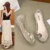 Zapatos de Gel Coreanos para Mujer, Zapatos de Cristal de Moda DIY, Ambiente Romántico Único, Estilo Vacacional, Sandalias de Playa de Nicho