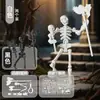 Modelo de Cráneo Tridimensional Juguete Ensamblable Muñeca Móvil Multiariculada Muñeca Esqueleto Articulada Adornos Juguete de Bromista