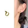 Puños de Oreja de Cobra de Lujo Ligero Vintage Hip-Hop Minimalistas Pendientes de Animal Moda Calle Alta Estilo Aro de Oreja de Serpiente