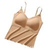 Camisola Estilo Hong Kong para Mulheres, Camada Base de Verão sem Costas com Bojos, Top Regata para Menina Doce e Picante sem Mangas