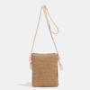 Bolsa para celular feminina 2024 nova bolsa de ombro vertical de palha transfronteiriça amazon bolsa de praia transversal de viagem simples