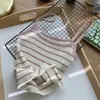 Camisola de Punto a Rayas para Mujer, Ropa Interior de Traje, Ropa Exterior de Verano, Sexy, Talla Grande, Efecto Adelgazante, Top Básico sin Mangas