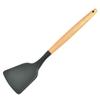 Juego de utensilios de cocina de silicona con mango de haya para cocina, juego de 9 piezas, cuchara y pala para cocinar.