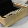 Pulseira Cobra Dourada com Diamantes Inteiros Distintiva Luxo Leve Moda Zircônia Cobra Pulseira Design de Nicho Sentido Joias Banhadas a Ouro Mulheres