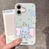 Capa Elefante Balão para iPhone 17 Pro Max, Cor-Bloco à Prova de Choque Apple 18 Pro, 16 Estilo Fresco, 15 Macia
