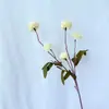 Simulação de Dente-de-leão 5 Cabeças Bola de Cebolinha Crisântemo Decoração de Casa Quarto Decoração de Sala de Estar Flor Artificial Flor de Seda Casamento Decoração de Casamento