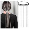 Accesorios para el cabello populares transfronterizos diente de pelo cadena de aluminio cadena de ocho palabras de moda elegante diadema con borla cadena para el cabello femenina 11340