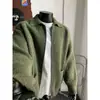 Nuevo cárdigan clásico de punto urbano para hombre de otoño, suéter casual con una textura de bajo lujo y textura de canalé grueso