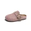 Pantuflas Birkenstock de lunares para niñas, estilo coreano, suaves, modelo nuevo primavera y otoño 2026, de suela blanda, no abrasivas, para niños, de punta cerrada