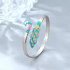 Pulsera Clásica de Pavo Real para Mujer Ajustable Hueca Porche Miao Tailandesa Pulsera Estilo Étnico Pieza de Mano Joyería Regalo