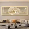 Casa e Tudo Floresce LED com Luz Pintura Decorativa para Sala de Estar Luxo Leve Pintura para Pendurar na Parede de Fundo do Sofá Mural de Paisagem com Sensação de Alto Padrão