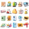 20 adesivos magnéticos macios originais de eletrodomésticos para geladeira para jardim de infância, sala de aula, uso doméstico, educação infantil e iluminação, adesivos magnéticos à prova d'água