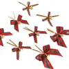 Decoraciones Árbol de Navidad Lazo Empaque de Regalo Cinta Roja y Verde Campana Coche de Regalo Decoración Colgante Suministros para Muebles