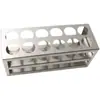 Rack para Tubos de Ensaio de Aço Inoxidável 304 Rack para Tubos Colorimétricos Equipamento de Laboratório para Centrífuga Coleta de Amostras de Sangue Rack Multifuncional para Tubos de Centrífuga