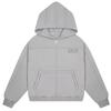 Estilo europeu e americano outono e inverno nova linha de bordado de letras transfronteiriças estilo high street cardigan solto com zíper suéter com capuz
