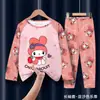 Comércio exterior pijama infantil meninos e meninas manga longa roupa de casa conjunto infantil bebê desenho animado roupas para ar condicionado primavera e outono verão