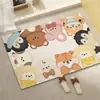 Alfombrilla de Piso para Baño, Lodo de Diatomeas, Absorbente de Agua, Secado Rápido, Alfombra para Puerta de Entrada, Felpudo Antideslizante para Inodoro del Hogar