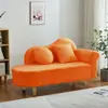 Sofá Bege para Apartamentos Pequenos, Sofá de Sala, Sofá de Tecido Moderno para Lojas de Roupas e Pousadas, Sofá Preguiçoso