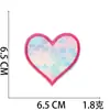 Nuevo Parche de Tela Bordado a Máquina Adhesivo Cara Sonriente Degradada Color Amor Bordado Adhesivo Ropa Decorativa Sello Bordado