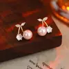 Brincos de flor de diamante de agulha de prata Widney temperamento elegante luxo leve alto senso moda simples brincos curinga atacado