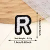 Parches bordados de letras inglesas en blanco y negro, mini, de venta caliente transfronteriza, con adhesivo termofusible para ropa, zapatos y sombreros, parches decorativos para planchar