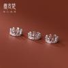 Plata de Ley S925 Corona de Arte de Personalidad 8mm Perla Espaciadora Pulsera de Mano Perla Suelta Hecho a Mano diy Cuerda Material Accesorios S1111