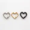 Aleación de Zinc Anillo de Resorte en Forma de Corazón Juguete Hebilla Colgante Accesorios para Joyería Equipaje Hebilla Metálica Abierta en Forma de Corazón Hebilla Especial en Forma de Corazón