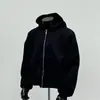 Marca Americana Moderna Mochila Estéreo Cardigan com Capuz Moletom Masculino Primavera & Outono Design de Nicho Bolsa Escolar Quadrada Jaqueta com Zíper