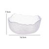 Prato de Frutas de Vidro Doméstico Tigela Grande para Salada Prato Decorativo para Lanches Padrão Martelo Transparente Criativo Prato de Sobremesa Japonês