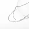 Collar de doble capa con perlas cosidas para mujer, estilo ins hip hop, acero de titanio, lujo ligero, sentido de diseño de nicho, cadena para la clavícula, moda de verano, Nuevo