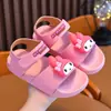Sandálias Sanrio Femininas em Promoção Novos Calçados de Praia Infantis Antiderrapantes Sola Macia Leves Sandálias de Princesa para Meninas para Crianças Pequenas