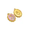 Acero inoxidable gota de aceite estrella de cinco puntas cuadrado colgante colgante de rosa diy nicho cadena de suéter accesorios de collar venta al por mayor