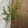 Pico de bambu de galho alto céu estrelado dente-de-leão verde escuro verde claro estilo floresta celebração de casamento decoração marcador de corredor arranjo de flores teto alto material de folha
