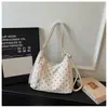 Bolsa de Ombro de Bolinhas Nicho Estilo Coreano Estilo Ins, Bolsa Simples para Uso Diário no Antebraço, Bolsa Transversal Versátil Tendência de Grande Capacidade