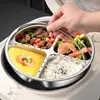 Rejilla de Acero Inoxidable 304 para Cocinar al Vapor en Arrocera, Cesta Vaporera con Asa, Bandeja de Vapor para Compartimento de Comida de Bebé, Caja Bento