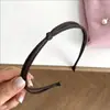 Diadema Nudosa de Color Puro Fina Estilo Coreano Diadema Simple Elegante de Cuero PU Accesorios Versátiles para el Cabello de Mujer Diadema para Salir