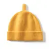 Gorro de tricô de cashmere em cores vibrantes, unissex, para homens, mulheres e crianças, estilo coreano, espessado para aquecimento, com proteção para as orelhas, gorro de tricô