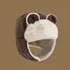 Gorro de invierno estilo noreste para hombres y mujeres, con forro de polar, material grueso, diseño a prueba de viento, protección facial y para el cuello integrada, y estilo cálido de poner