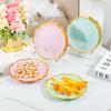 Luxo Leve Padrão Simples Prato de Cuspir Ossos Doméstico Bandeja de Lixo para Mesa de Jantar Popular na Internet Transparente de Mesa Prato de Cuspir Ossos Conjunto de Pratinhos