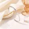 Pulsera Hueca de Corazón de Amor Abrible Sencilla de Acero Inoxidable Brazalete en Forma de C Nicho Versátil No se Desvanece Joyería de Mano para el Trayecto Diario