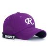 Estilo Coreano Nuevo Sombrero de Letras con Cinta para Primavera y Verano Hombres y Mujeres Jóvenes Pareja Moda Callejera Gorra de Béisbol Bordada con R Grande