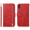 Para iPhone11ProMAX capa de couro com zíper e estampa de bezerro 7plus flip card S20 capa protetora