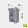 Cubo de basura médico con contenedor amarillo engrosado para objetos punzocortantes para almacenamiento de residuos de hospital y clínica con pedal